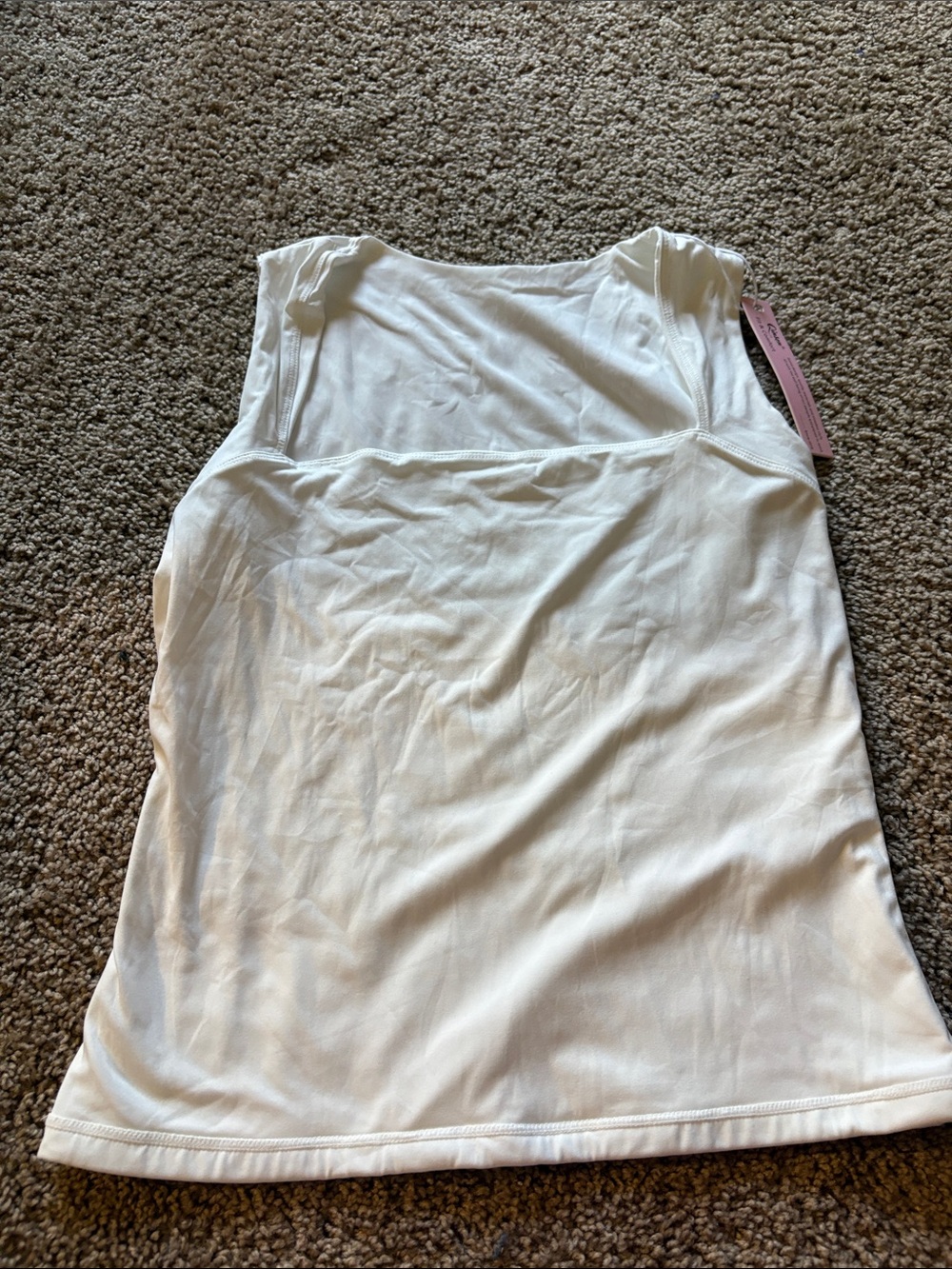 Classic Square-Neck White Tank Top